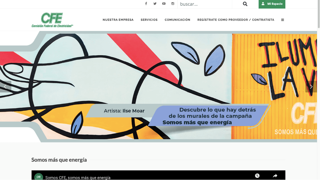  Accede a la web de la CFE